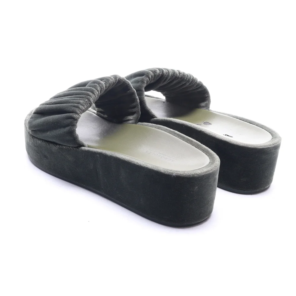 Aerosoles Women DADA Velvet Slide Platforms Shoes 7.5 Forest Green - Picture 8 of 16